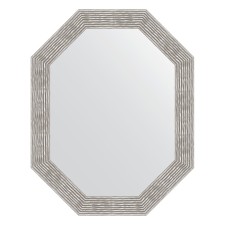 Mirror in the baguette frame, a wave of chrome 90 mm, 76x96 cm