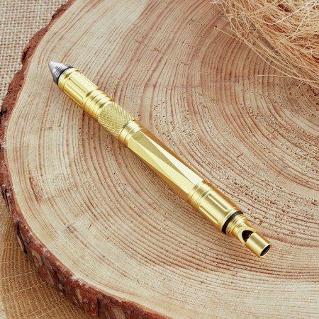Hand-glass pen with whistle and knife 16cm-2