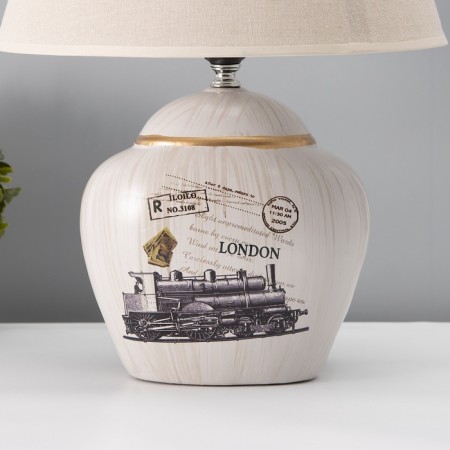 Table lamp with lampshade Risalux "City", E27, 40 W, 30 × 30 × 43 cm-5