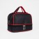 Cosmetic bag, 2 parts on zippers, black color