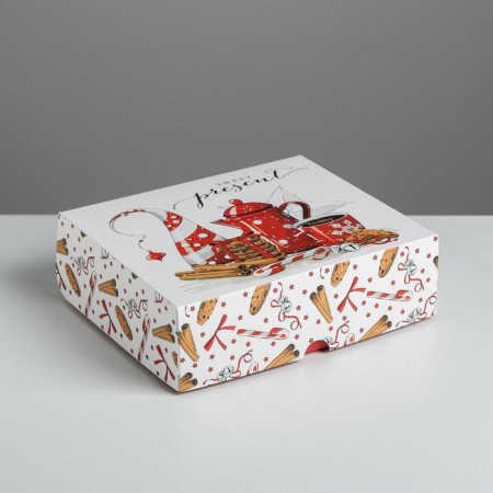 Pressent confectionery packaging, 20 x 17 x 6 cm, New Year-1