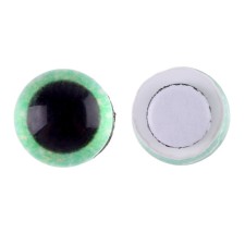 Elose -based eyes, set of 10 pcs., Size 1 pc. - 8 mm, green color with sparkles