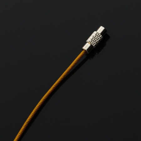 TORSO keychain, steel cable, 25 cm, yellow-3
