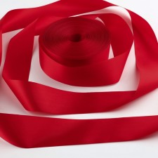 Satin tape, 50 mm × 100 ± 5 m, red color