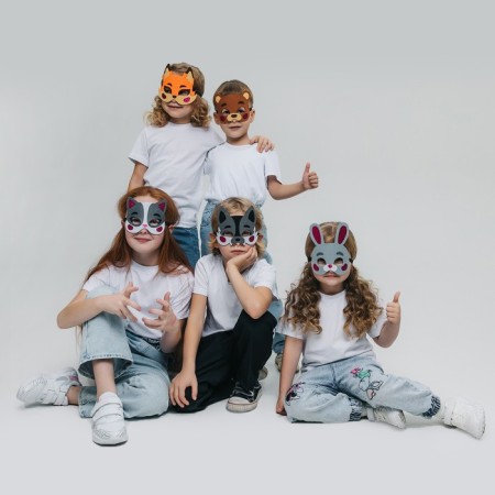 Carnival set of masks "Eared party", 5 pcs.-3