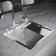 Kitchen sink "RMS" MRK-5851L, mortise, left, thickness 3.0 and 1 mm, dispenser, gray