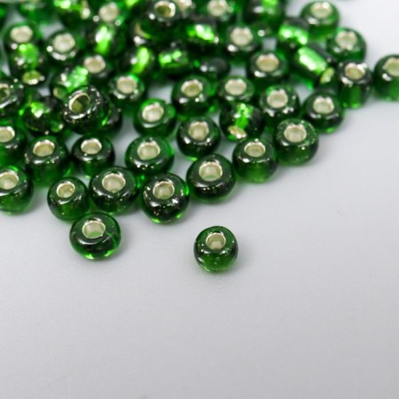 Round 6/0 beads in the bottle "dark green" transparent-color 20 g-2