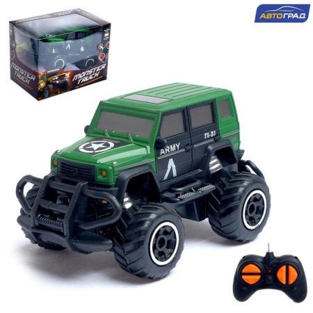 Army radio -controlled jeep, works on batteries