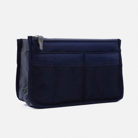 Cosmetic bag-organizer on lightning, blue color