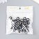 Beads for creativity plastic "Black barrels. White strips" set of 20 g 1.2x1.2x0.9 cm