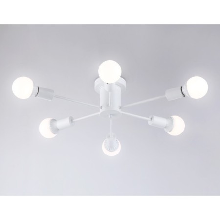 Lamp ceiling in the style of Ambrella Light, Loft, TR80401, 6HE27, white color-3