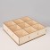 Tea bags stand 9 cells, 24 × 24 × 6 cm, beige color