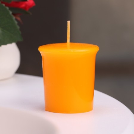 Anti -aromatic candle "Orange", orange, set of 5x4.5 cm, 3 pcs-1