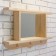 Carved mirror with 2 shelves and 3 hooks, 70 × 45 × 10 cm