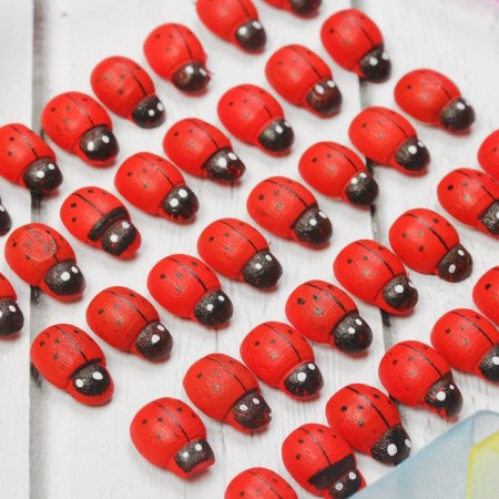 The stickers "God's cows", red, set of 40 pcs., Size 1 pc: 1 × 1.2 cm-1