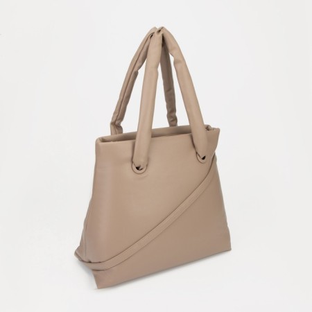 Zipper bag with lightning, beige color-2