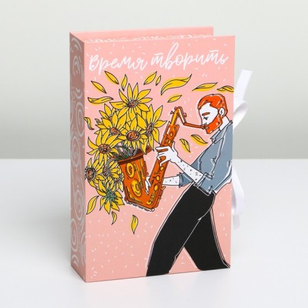 Box - book, gift packaging, “time to create”, 20 x 12.5 x 5 cm-1