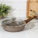 Granite pan, d = 24 cm, removable handle, glass cover, anti -stick coating, brown color