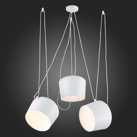 Suspended EVOLUCE lamp. Sle120653-03. TRIESTE. 3x40 watts, e27, 200 cm, white color-2