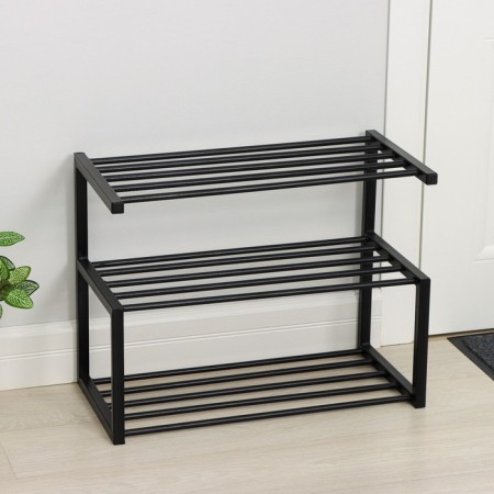 Shoe 3-tier 59 × 31 × 45 cm "six", black color