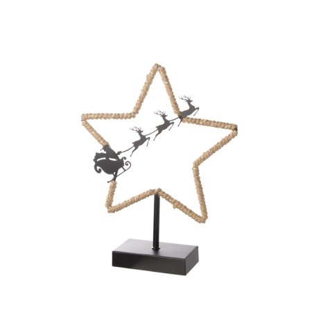 Lamp "New Year's sleigh" LED 3HAAA Black 7x25x33cm-8