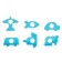 Set with a code dough "Hot Wils", 6 centers, 9 forms, a rolling pin, glass