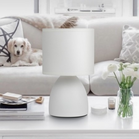Rivoli Nadine 1he14, 40 watts ceramics white with a lampshade-5