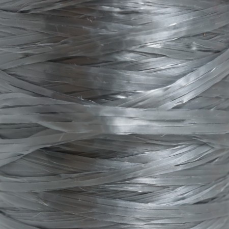 Yarn "for knitting mochecks" 100% polypropylene 300m/75 ± 10 g in the shape of a cylinder (silver)-1