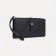 Women's wallet on the button, black color