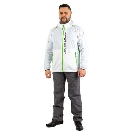 Vetrovka Payer "Fox" is moisture-proof, nylon, white with black, rr 56-58 Height 182-188-2