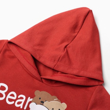Kit for children (sweatshirt/pants), brick color, height 86 cm-1