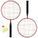 Set for playing Badminton Onlytop: 2 rackets, Volan, Mix colors