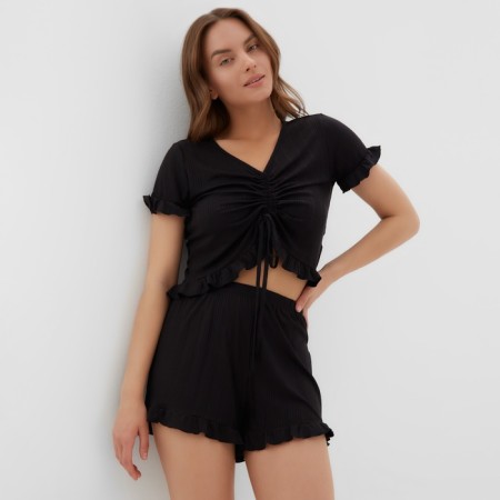Pajama female (T -shirt and shorts) KAFTAN BLACK p. 52-54-9
