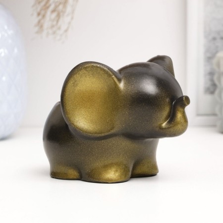Cashpo Figure "Elephant" Black Zoloto, 8cm-1