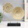 Souvenir metal, marble "Circles with patterns in the frame" gold, black 25x6x27 cm