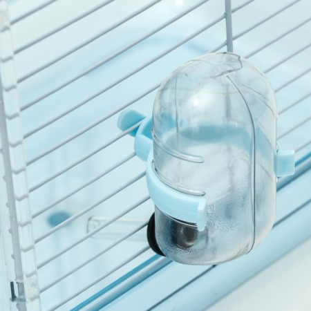 A cage for rodents with a tunnel and filling, 32 x 31 x 39 cm, blue-7