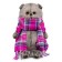 Soft toy "Basik", in a bright pink scarf, 22 cm