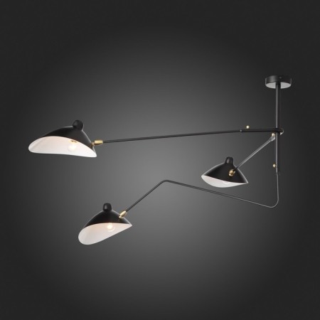 Ceiling Ceiling ST LUCE. SL305.402.03. SPRUZZO. 3x60 watts, E27, 110x110x65 cm, black color-2