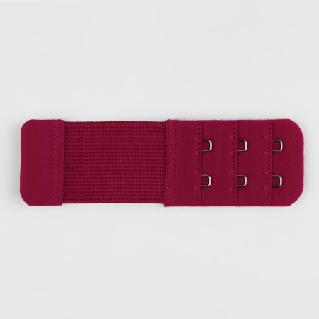 Brutter-stroke for a bra, 3 rows 2 hooks, 3.2 × 10.5 cm, 5 pcs, burgundy color-1