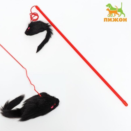 Domesticon with a black mouse, wand, mix of flowers