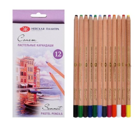 Pastel dry in a pencil ZHK "Sonnet" set of 12 colors