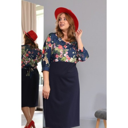 Women's dress, size 54, blue color-2