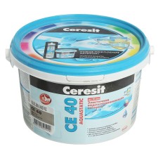 Elastic water-repellent grout Ceresit CE40 Aquastatic (1-10 mm), gray, 2 kg