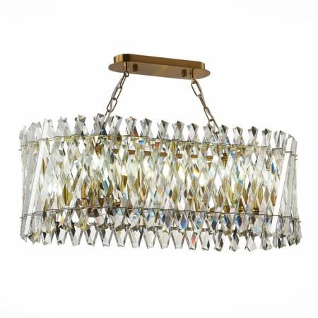 Suspension lamp ST LUCE. SL1170.303.10. Fabio. 10x40 watts, E14, 80x35x29 cm, brass color-3