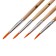 System Synthetics 4 pieces, No. 2, round, blister, wooden handle