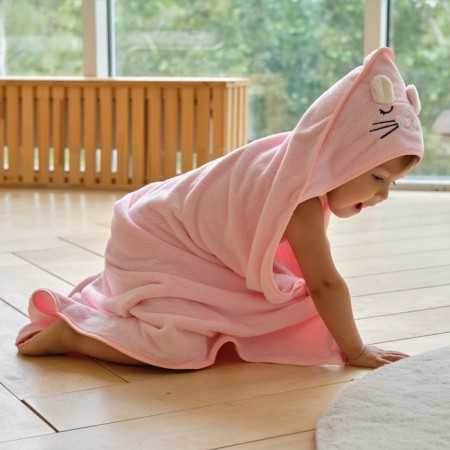 Lovelife towel "friend", col. Pink, 80x80 cm, 100% PE, microfiber 280 g/m2