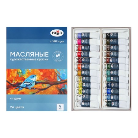 Oil paint, set in tubes 24 colors x 9ml gamma "Studio" 249009-6
