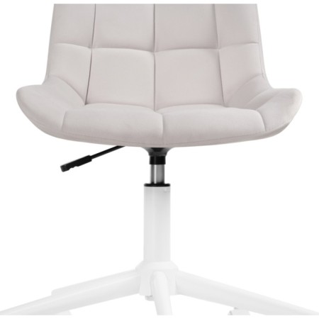Computer chair Chester Metal/velor, white/milk 49x60x84 cm-7