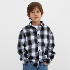 A shirt for a boy in a cage KAFTAN, p. 32 (110-116 cm)