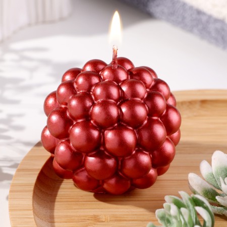 Figure candle "Babble" round, 5.5x5.5 cm, red